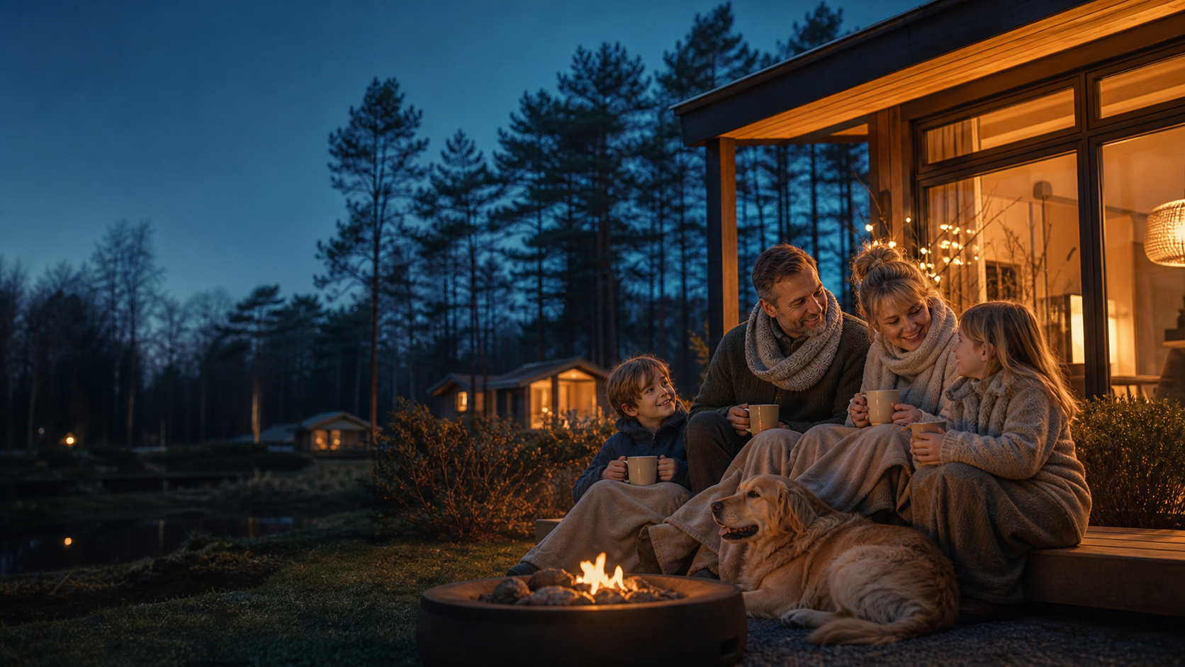Sfeerbeeld van vuurwerkvrije vakantieparken in Nederland